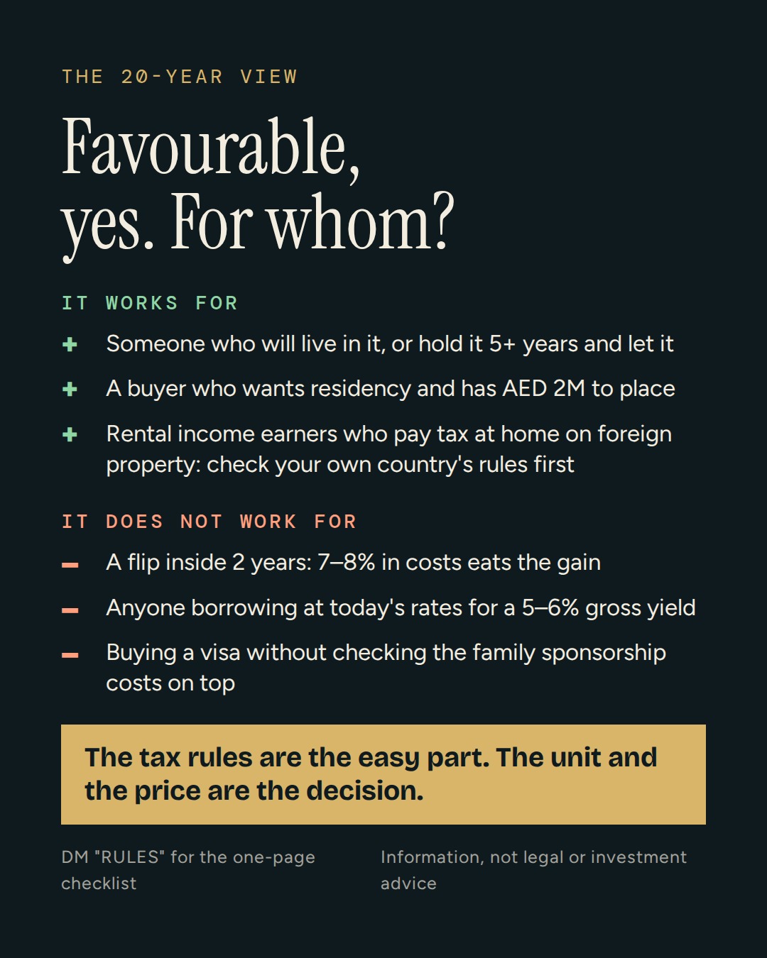 Zoe carousel slide: Favourable, yes. For whom?